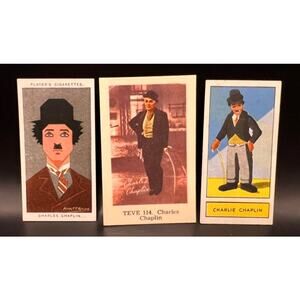 3 Charlie Chaplin Tobacco Cards Cigarette Cards Charles Chaplin City Lights